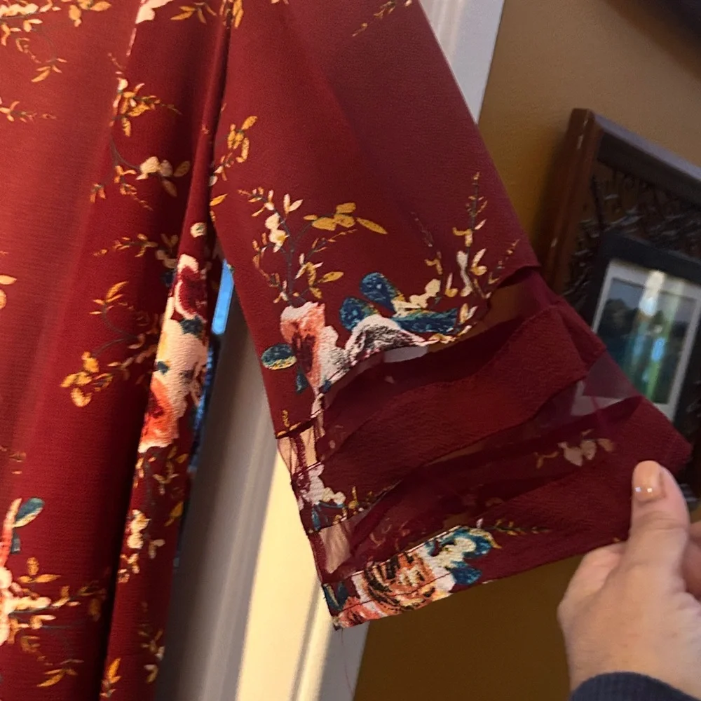 Floral Kimono Cardigan - Picture 2 of 2
